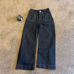 Anthropologie Dark Blue Flare & Wide Leg Jeans